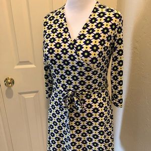 Leota Daria Printed Wrap Dress